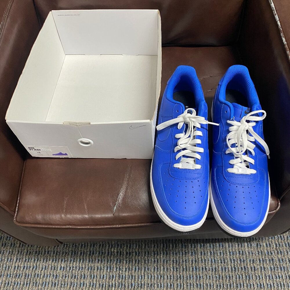 SALE!! Nike Air Force 1 Low Blue Shoes CT7875-994  Mens US size 15